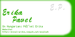 erika pavel business card